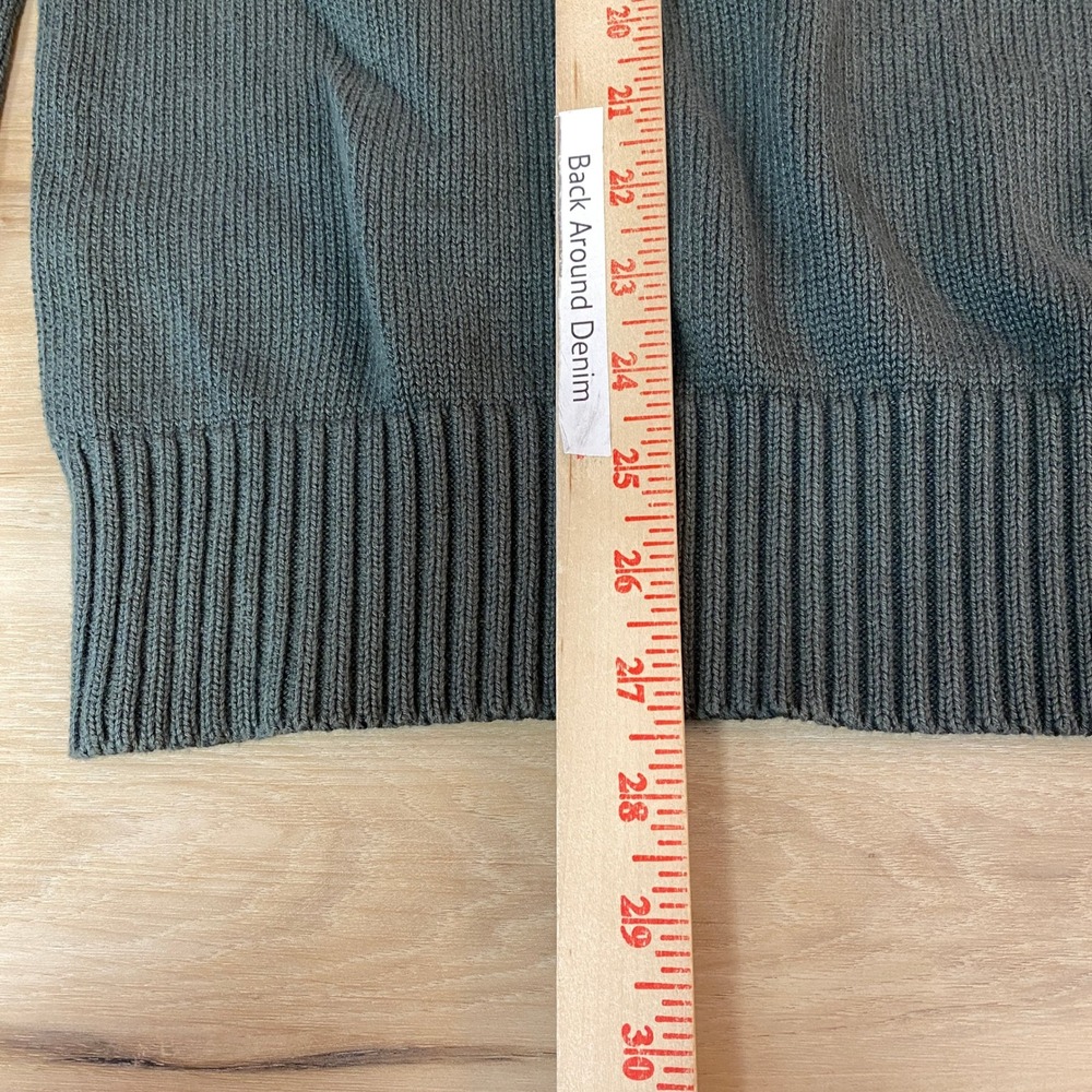 Eddie Bauer Mens Crew Neck Sweater‎ Olive Green Knit Cotton Size XL - Picture 6 of 9